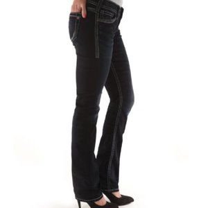 Silver jeans co berkley dark wash straight leg - LOW RISE